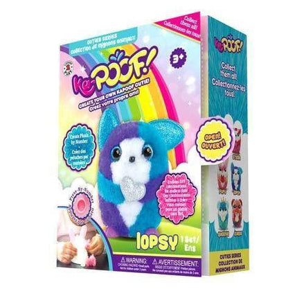 KaPoof Pets Lopsy plush toy in packaging with colorful design