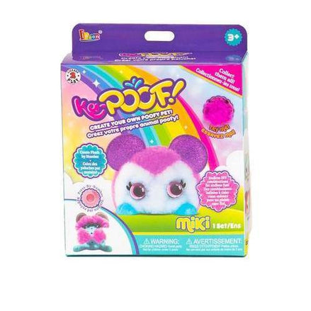 KaPoof Pets Miki plush toy in packaging with colorful design