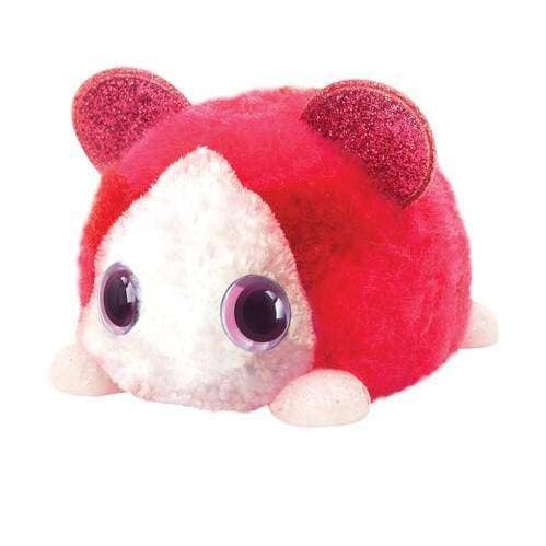 Red and white plush toy with sparkling ears