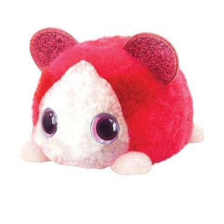 Red and white plush toy with sparkling ears