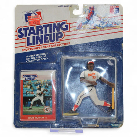 Kenner 1988 Eddie Murray Orioles figure and collector card in packaging