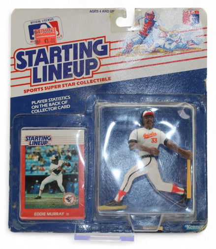 Kenner 1988 Eddie Murray Orioles figure and collector card in packaging