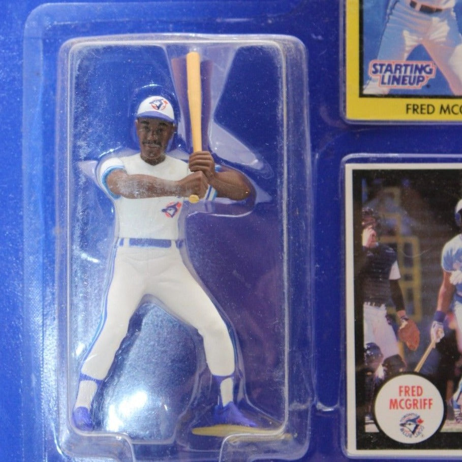 Close-up of Fred McGriff action figure in Blue Jays uniform