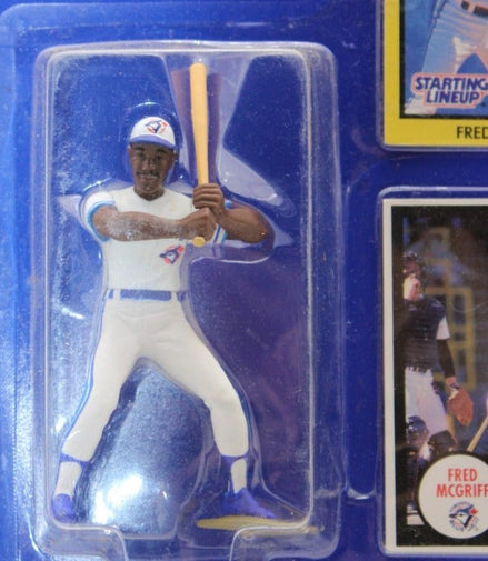 Close-up of Fred McGriff action figure in Blue Jays uniform