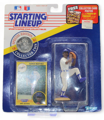 Kenner 1991 Ramon Martinez figurine in packaging with collector card and coin