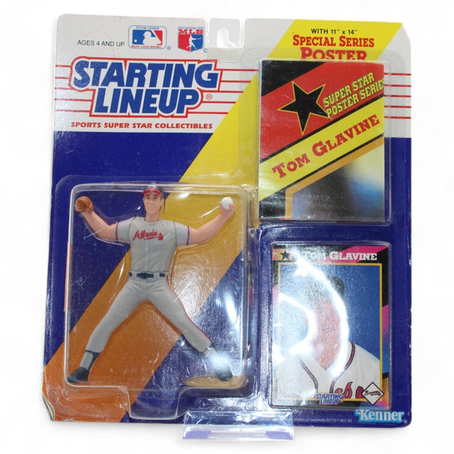 Kenner 1992 Tom Glavine action figure and card set in packaging
