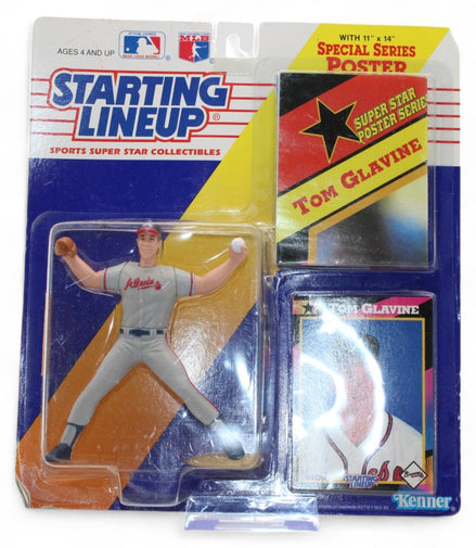Kenner 1992 Tom Glavine action figure and card set in packaging