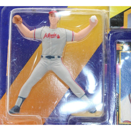 Close-up of Tom Glavine action figure in Atlanta Braves uniform