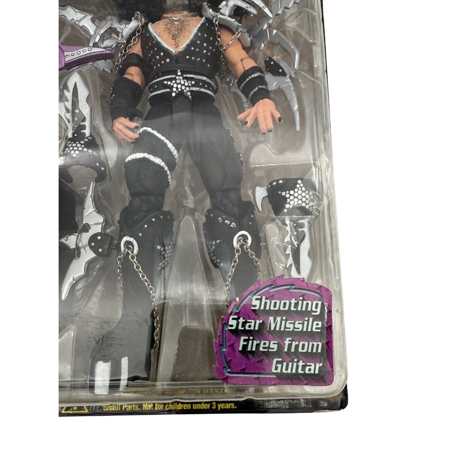 Back of KISS Paul Stanley action figure packaging showing other figures