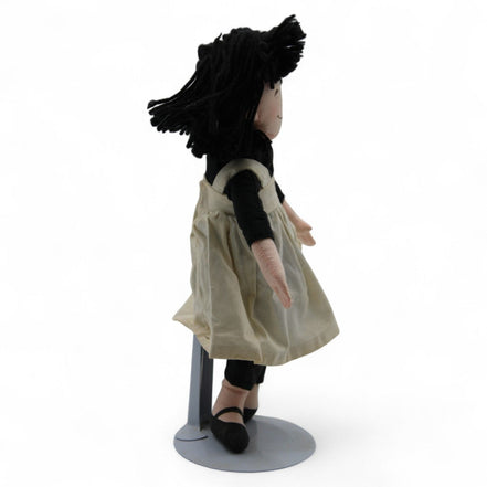 Linnea Doll with Mini Book from Monet's Garden – storybook – collectibleR&S BooksDollart inspiredblack haircloth doll4