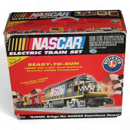 Lionel Nascar Electric Train Set 7 - 11004 Ready - To - Run With FasTrack Series - Flip Side CollectiblesTrainLionel