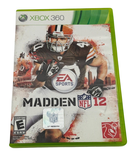 Madden NFL 12 Xbox 360 Game with Manual & Case – football game - Flip Side CollectiblesXBox 360 gameEA Sports