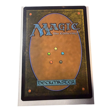 Back of a Magic: The Gathering card with the Deckmaster logo