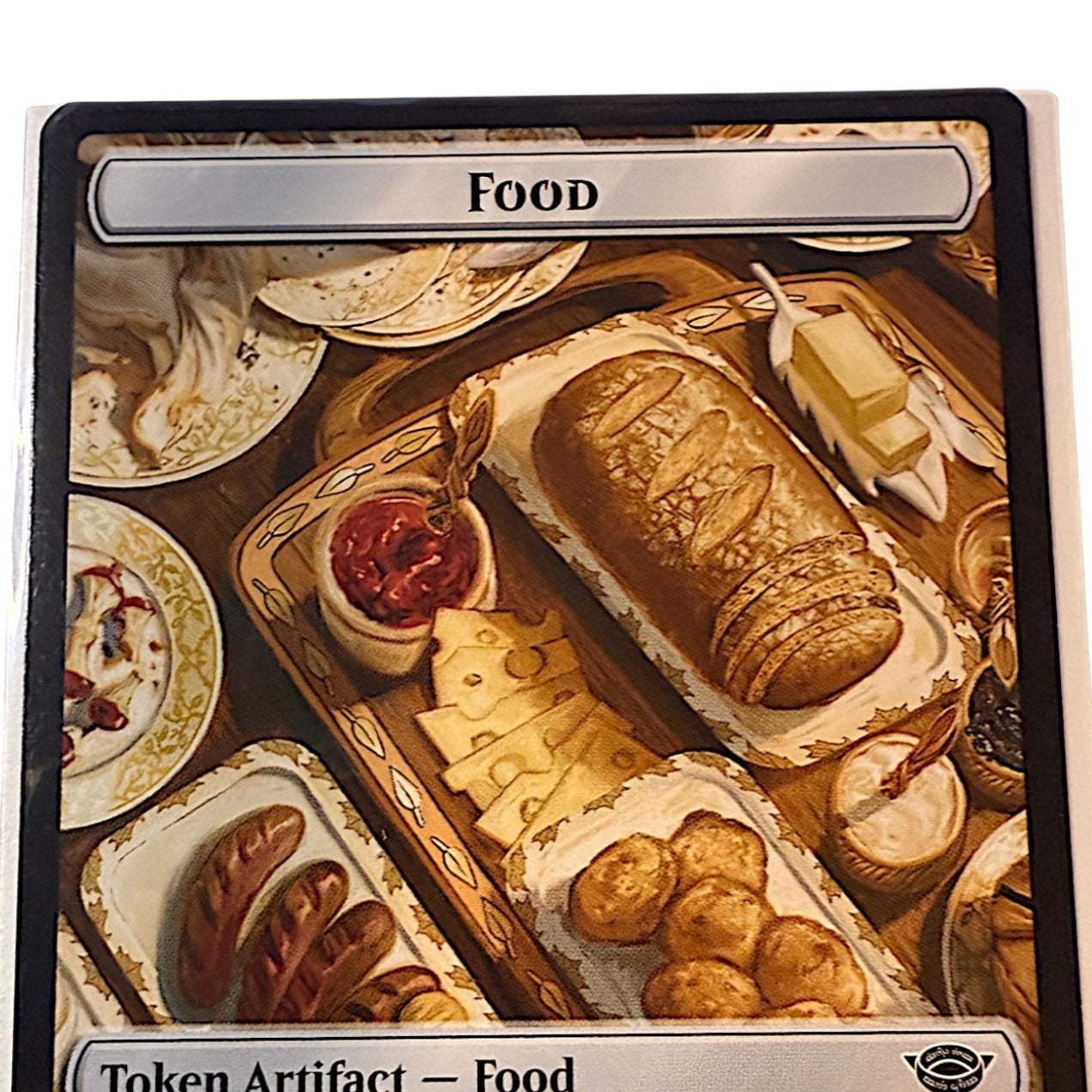 Magic: The Gathering card featuring Treasure token with gold coins and artifacts