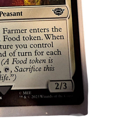 Close-up of the Eastfarthing Farmer card's power and toughness values.