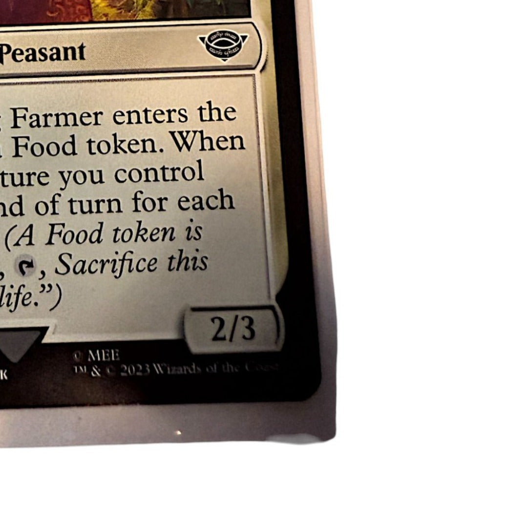Close-up of the Eastfarthing Farmer card's power and toughness values.
