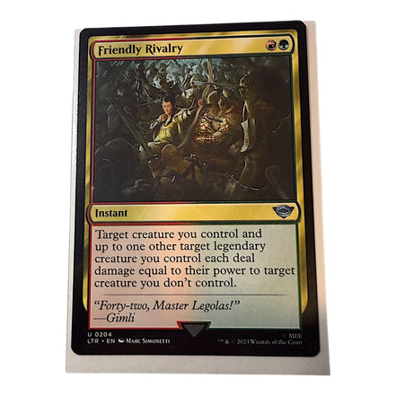 Magic: The Gathering Friendly Rivalry card front view