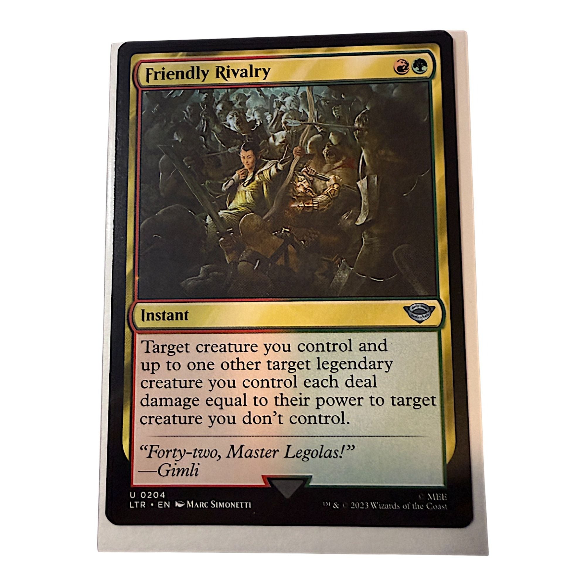 Magic: The Gathering Friendly Rivalry card front view