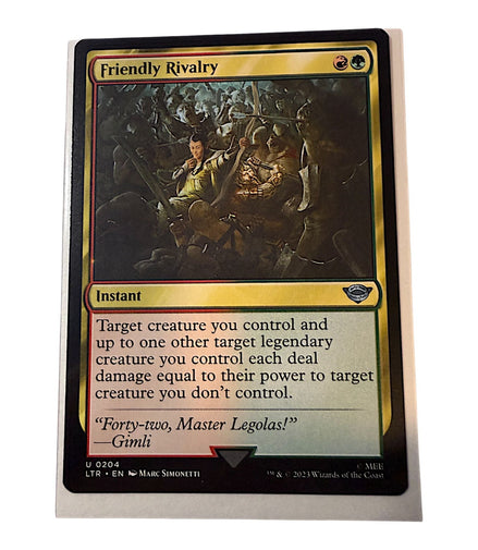 Magic: The Gathering Friendly Rivalry card front view