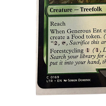 Bottom section of Generous Ent card with abilities and power/toughness
