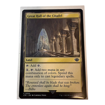 Magic: The Gathering Great Hall of the Citadel Land Card showing the card front with detailed artwork and mana symbols.