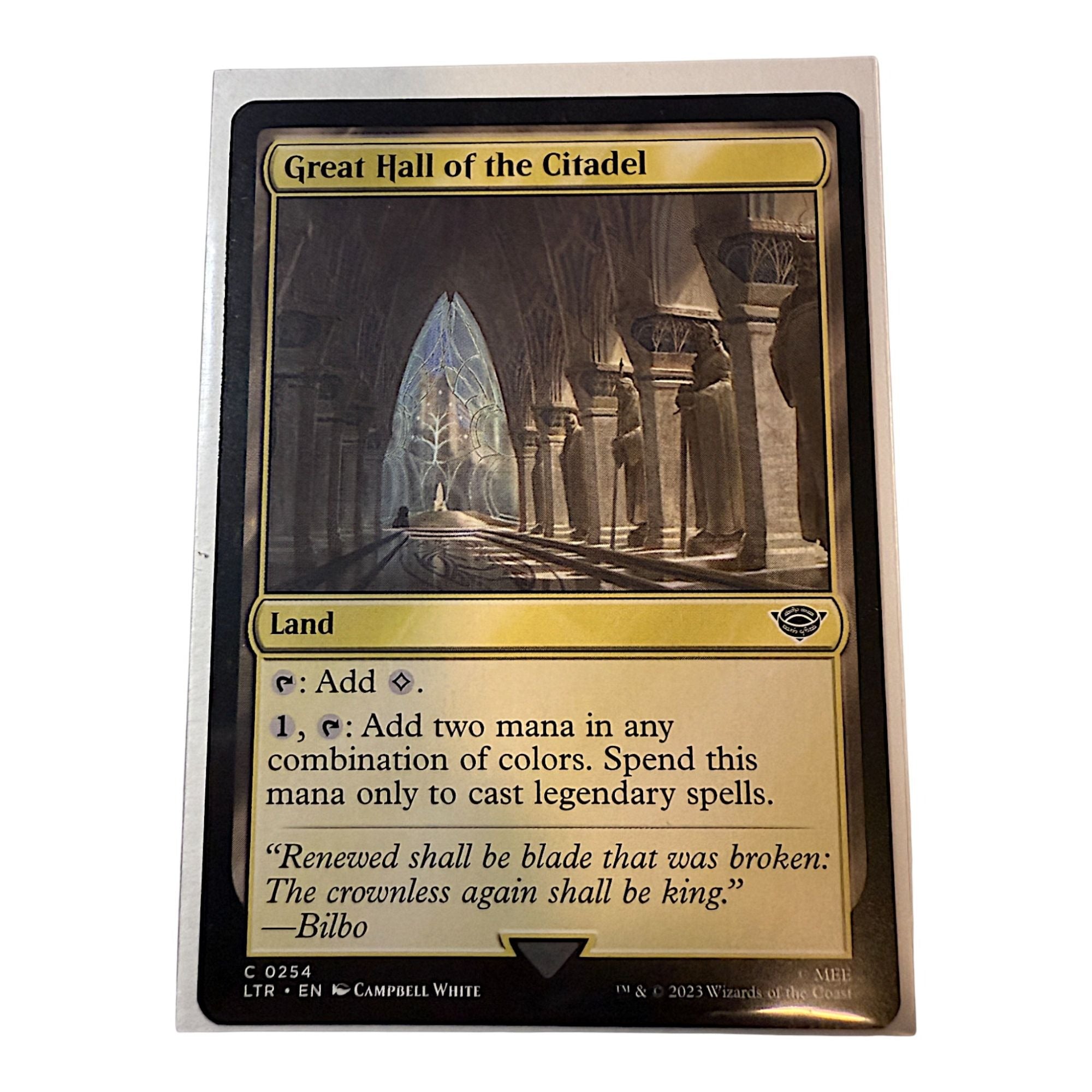 Magic: The Gathering Great Hall of the Citadel Land Card showing the card front with detailed artwork and mana symbols.