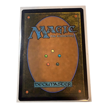 Back view of the Magic: The Gathering Great Hall of the Citadel Land Card featuring the iconic Deckmaster design.