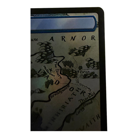 Detailed view of the Island card's map design with place names