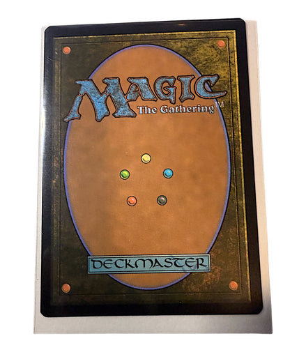 Back of the Magic: The Gathering card with Deckmaster logo