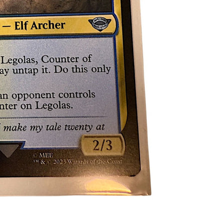 Magic: The Gathering Legolas Counter of Kills card featuring an elf archer
