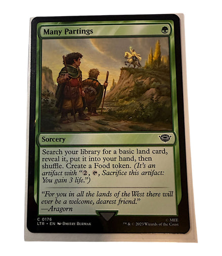 Magic: The Gathering Many Partings Sorcery Card front view