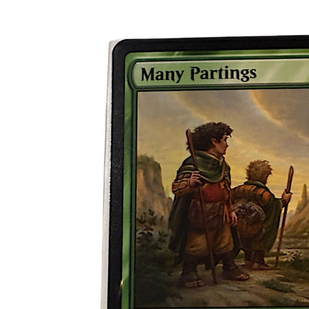 Close-up of Many Partings card artwork