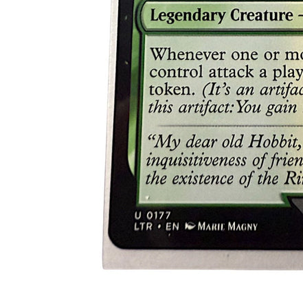 Bottom section of the card displaying the artist's name and card number.