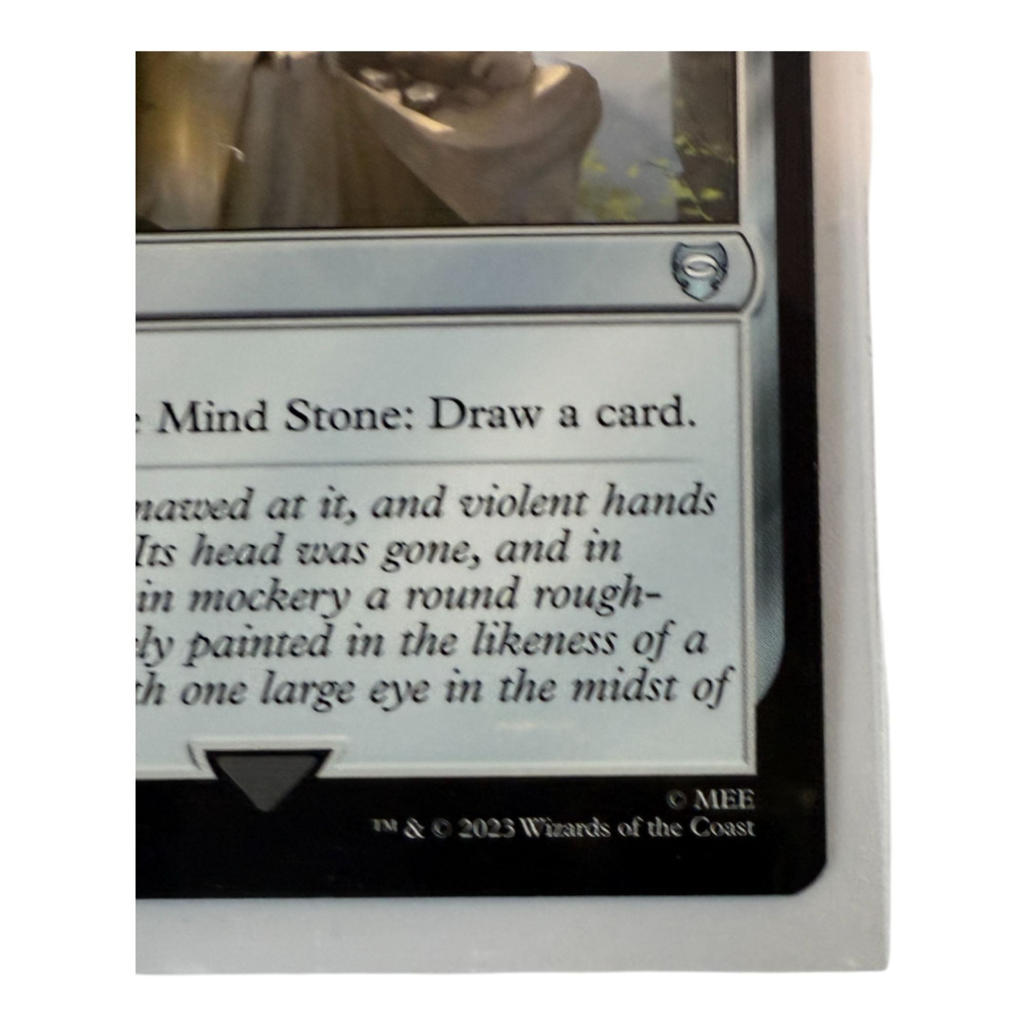 Bottom text of Mind Stone Artifact Card 2023