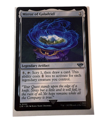 Magic: The Gathering Mirror of Galadriel card showing legendary artifact details