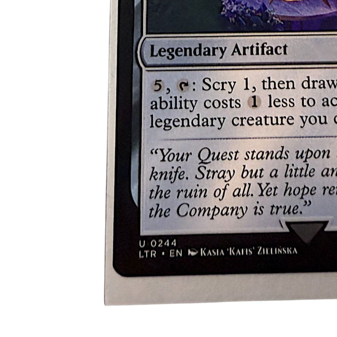 Bottom section of the Mirror of Galadriel card with ability description