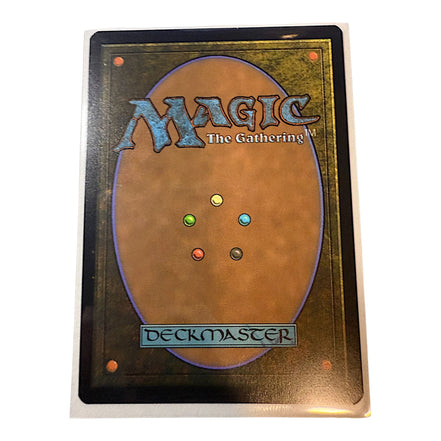 Back of the Magic: The Gathering card with Deckmaster logo.