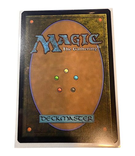 Back of the Magic: The Gathering card with Deckmaster logo.