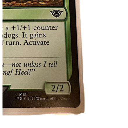 Bottom corner of the Mushroom Watchdogs card showing power and toughness.