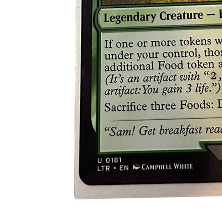 Bottom section of the Peregrin Took card showing power and toughness.