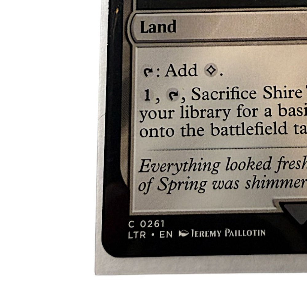 Text details on Shire Terrace card from Magic: The Gathering