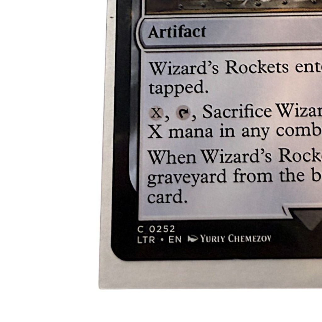 Bottom section of Wizards Rockets card with text details