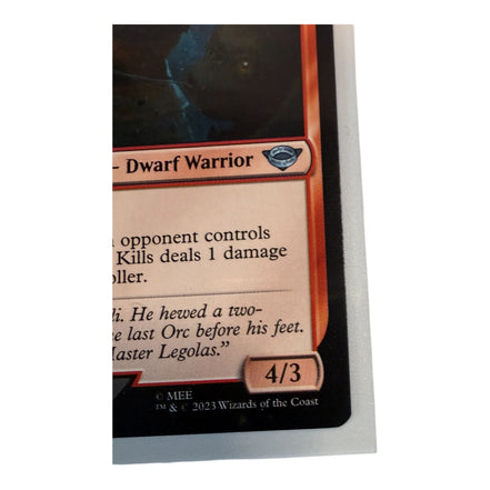 Artwork of Gimli, Counter of Kills by Viko Menezes on a Magic: The Gathering card.