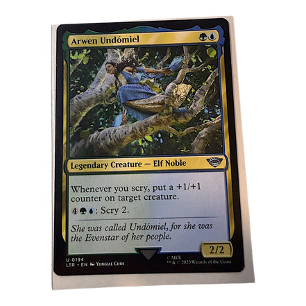 Arwen Undómiel card featuring legendary creature Elf Noble with scry ability