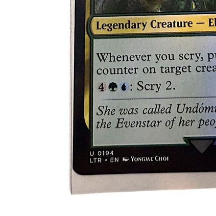 Text details on Arwen Undómiel card describing abilities