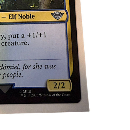 Bottom corner of Arwen Undómiel card showing power and toughness