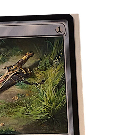 Detailed view of Barrow-Blade card's artifact equipment features