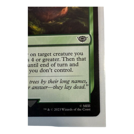 Close-up of Ent's Fury card description and flavor text
