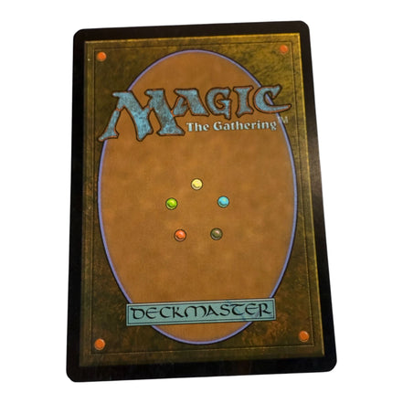 Back of Magic: The Gathering card showing deckmaster logo