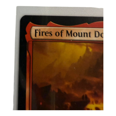 Close-up of Fires Of Mount Doom card title and artwork